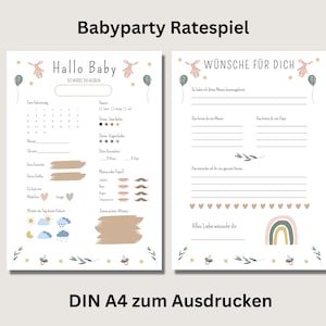 Juego de adivinanzas baby shower tarjetas de relleno baby shower deseo tarjeta de punta conjunto boho punta juego descarga digital bebé oráculo desea embarazo