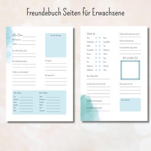 Pages de livre d'amitié pour adultes, livre d'amitié personnalisable, livre d'or, cartes, cadeau, anniversaire, adieu, collègues, cartes d'adieu