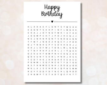 Cupón personalizado Puzzle Cupón personalizado DIY Cupón regalo Plantilla Descargar PDF imprimible Sorpresa de cumpleaños