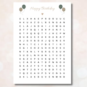 Puzzle de cupón personalizado Cupón personalizado Plantilla de cupón regalo Descargar PDF imprimible Cumpleaños Sorpresa boho