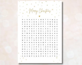 Voucher for Christmas PDF Personalized Digital Christmas Voucher DIY Template Christmas Gift to Print Christmas Puzzle