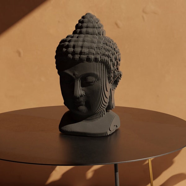 Parametric Buddha head DXF and PDF files