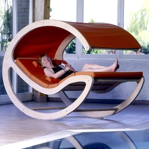 Outdoor Sun Lounger With Shade DXF AND CDR Files For Cnc & Laser