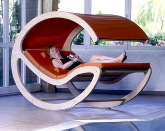 Outdoor Sun Lounger With Shade DXF AND CDR Files For Cnc & Laser