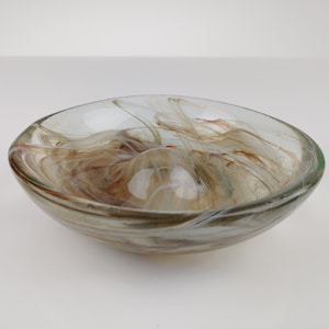 Vintage Holmegaard Michael Bang Studio Art Glass Bowl Plate Ultra Rare Danish Heavy Mid Century Scandinavian Design
