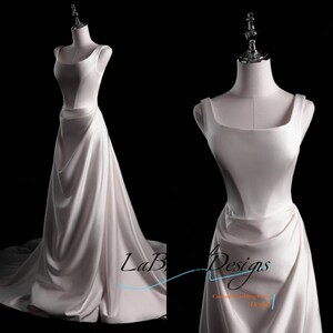 Women's Satin Wedding Dress Advanced French Vintage Wedding Dress Simplicity Evening Dress