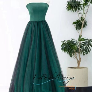 Green Long Prom Dresses,A-line Evening Gowns,Party Dresses Y2845 main image 1
