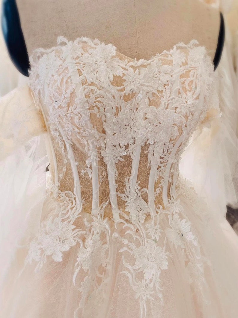 Ball Gown Luxury Princess Wedding Dresses Lace Appliques - Etsy
