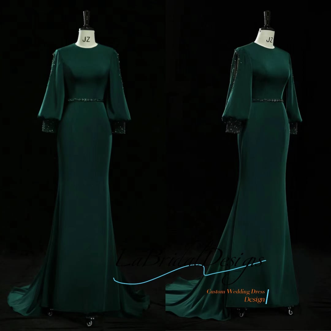Elegant Sheath/Column Emerald Green Halter Neck Sleeveless Open Back Floor-Length Evening Dress main image 0