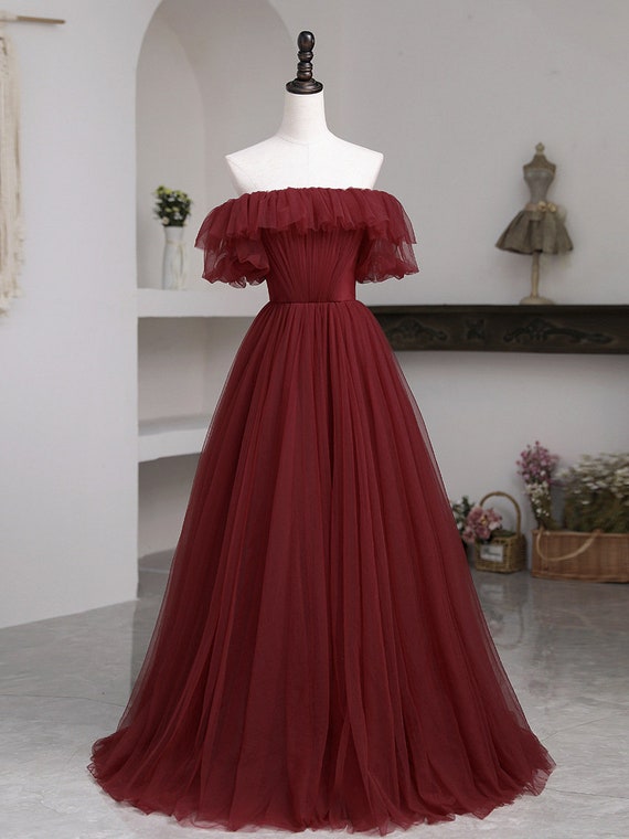 Vestiti da cerimonia store lunghi bordeaux