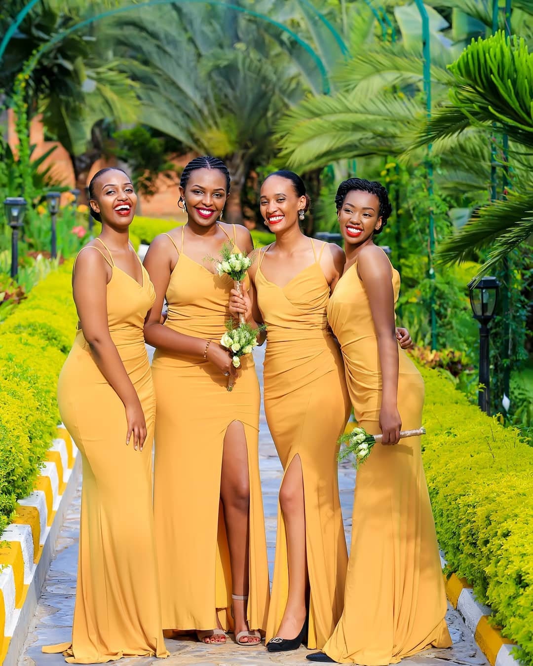 Mustard color top bridesmaid dresses