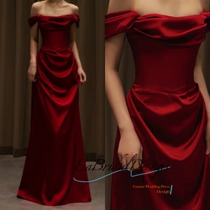 Off-Shoulder Plain A-Line Evening Gown Long Corset Prom Evening Formal Dresses