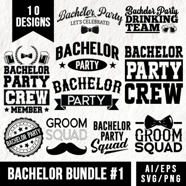 Bachelor Party SVG, Grooms Crew SVG, Groom Squad PNG, Groomsmen Svg Bundle, Best Man Shirt, Silhouette Bundle, Cricut Clipart, Cut File Svg