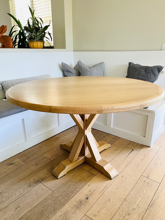 Round Table White Oak - Etsy