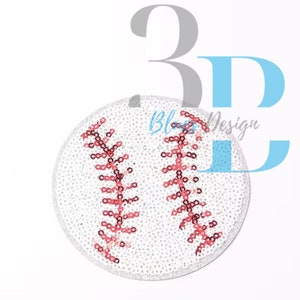 NEW Baseball Sequin Patch and/or Sequin Bats, diy patch, iron on patch, Baseball image 5