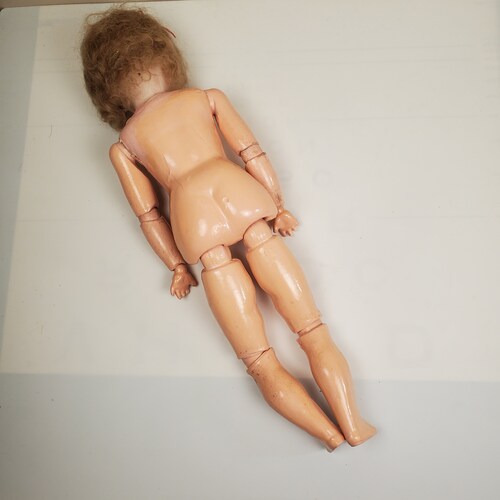 21 inch tall antique Armand Marseille doll, bisque head shops composition body. 390 A3.5M