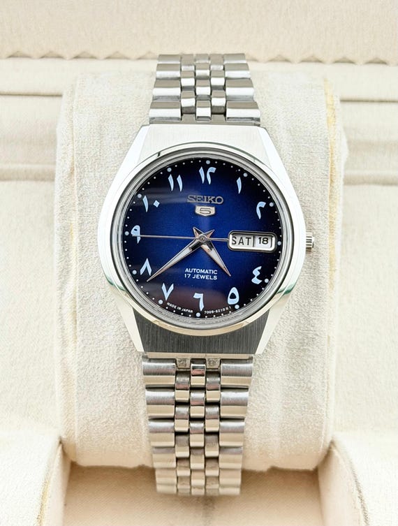 Classic Seiko 5 Arabic Men's wrist Automatic Move… - image 1