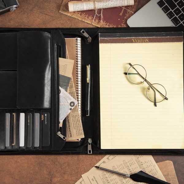 Leather Portfolio Legal Pad Etsy