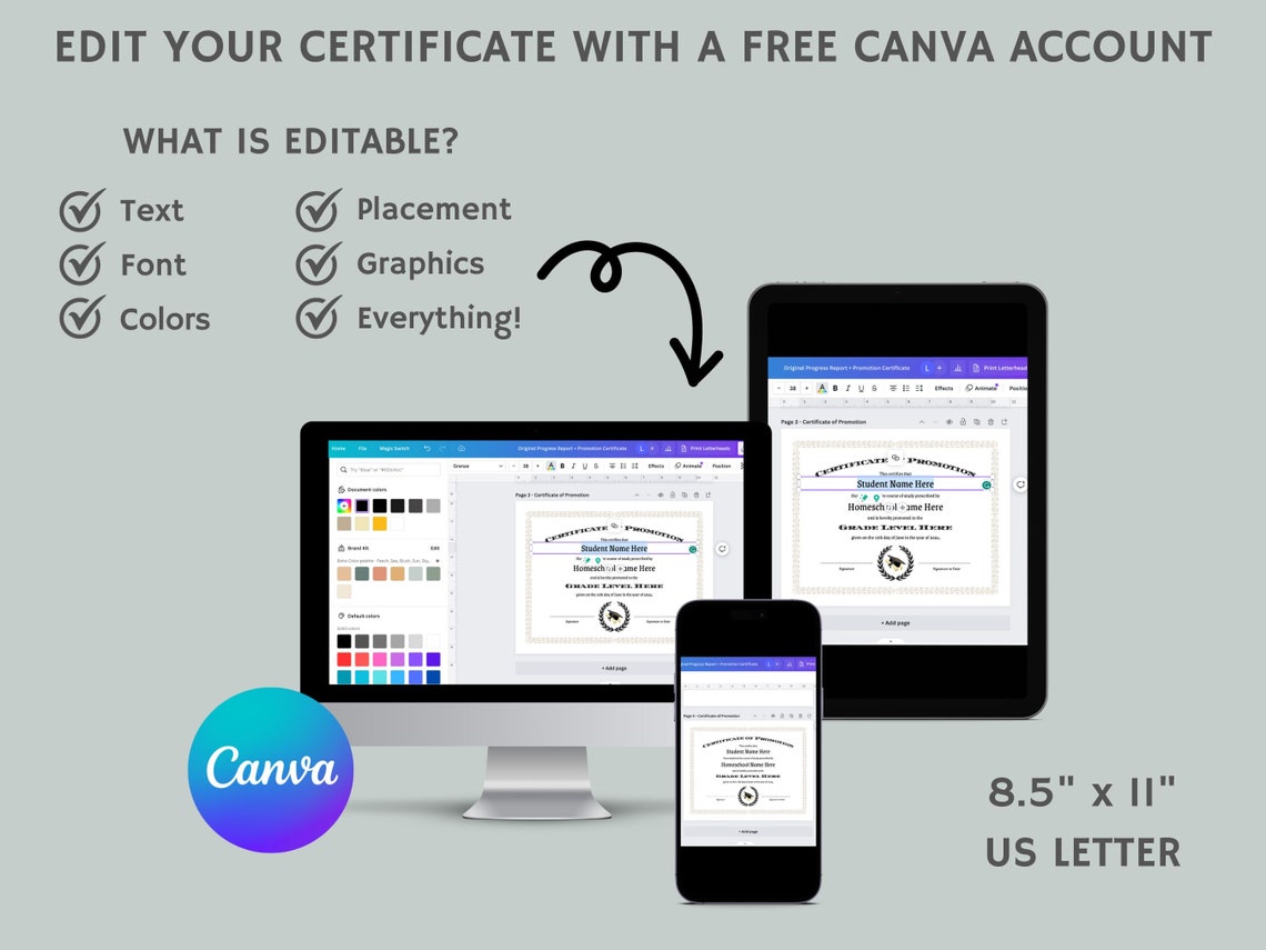 Editable Academic Progress Report Bundle | Homeschool Report Card ...