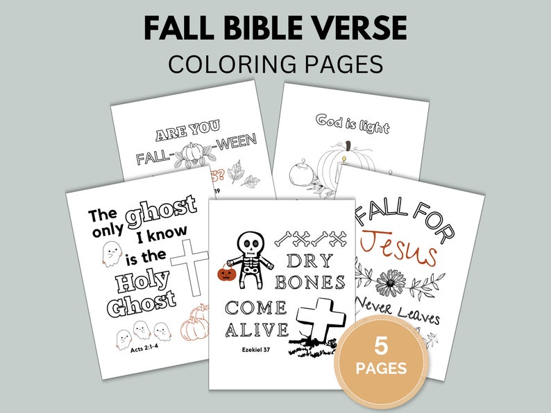 Christian Halloween Coloring Pages for Kids or Teens | Scripture ...