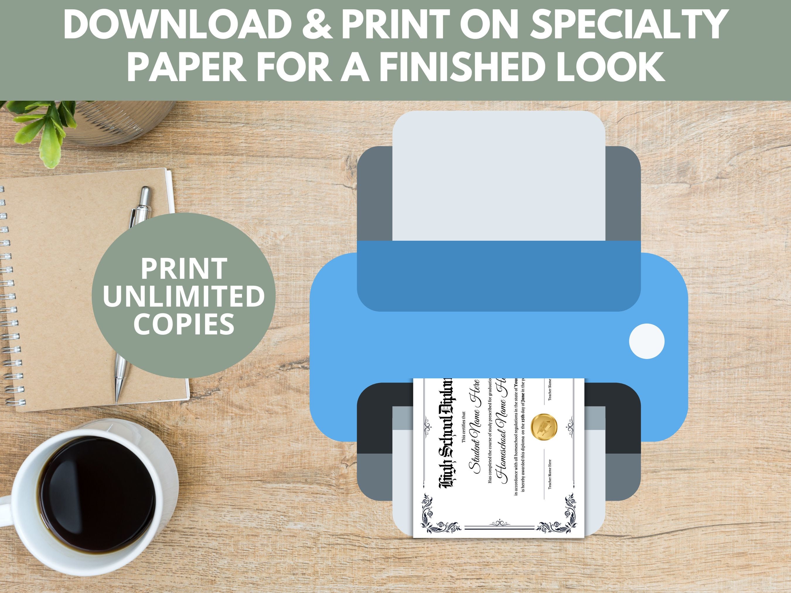 Editable Homeschool Diploma Template Homeschool Diploma High School ...