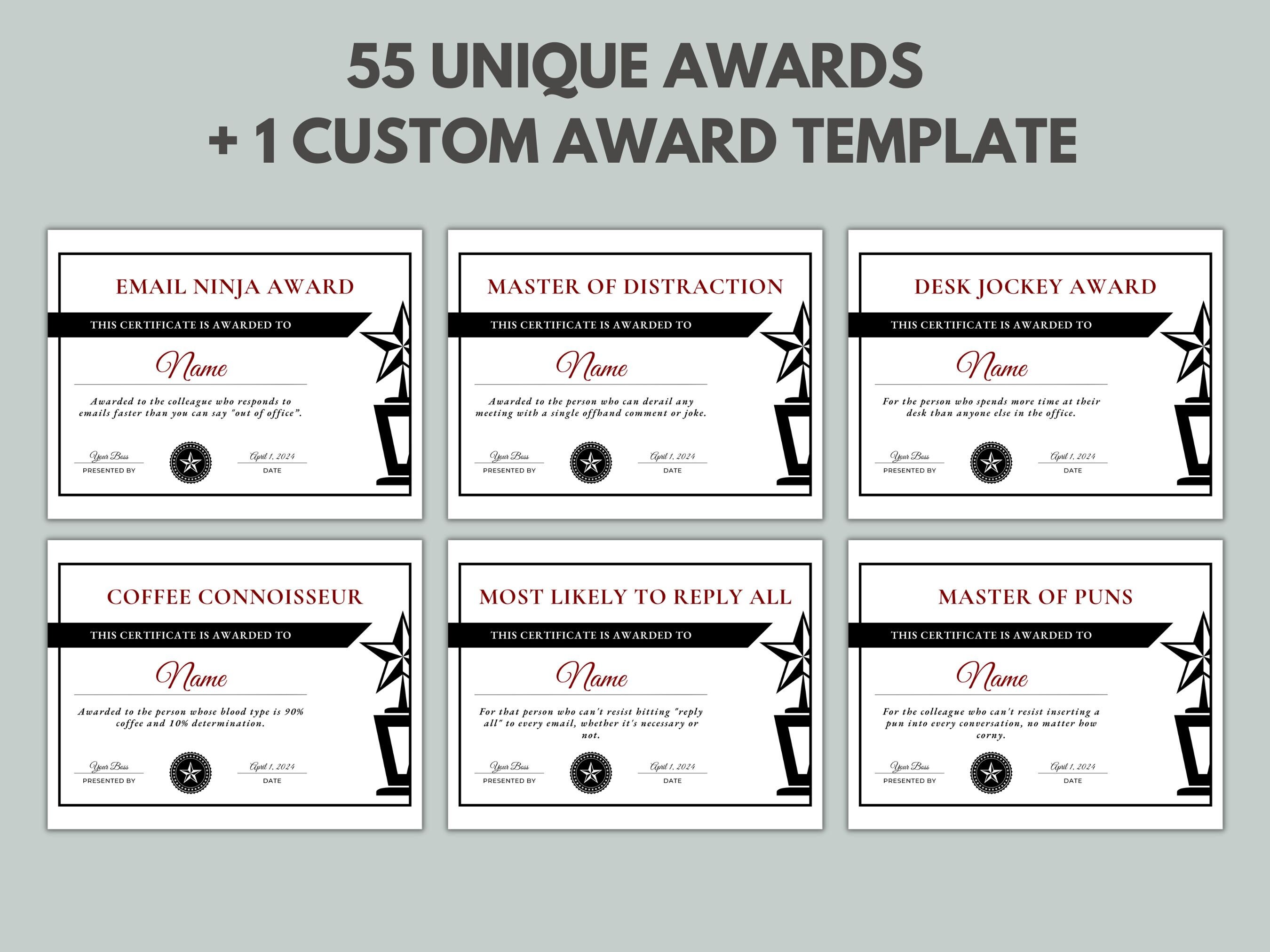 Funny Employee Appreciation Award Certificate | Custom Staff ...