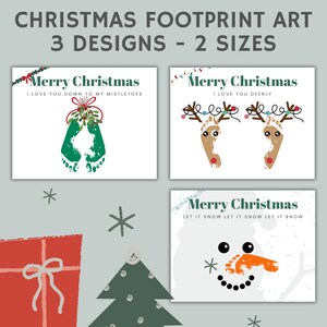 Huellas navideñas para imprimir en formato carta (A4) o tamaño carta (Bandeja de EE. UU.)