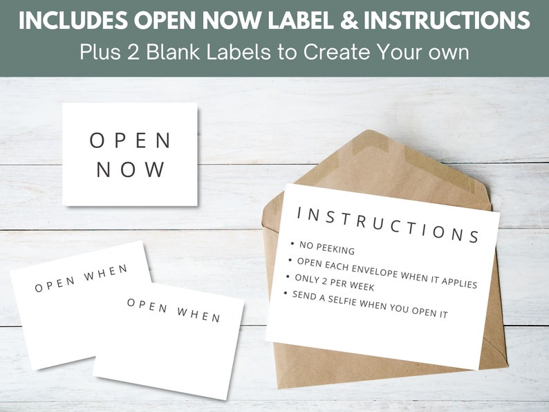 Open When College Labels Printable Instant Download Open When Letter College Open When Envelopes for College Students image 7