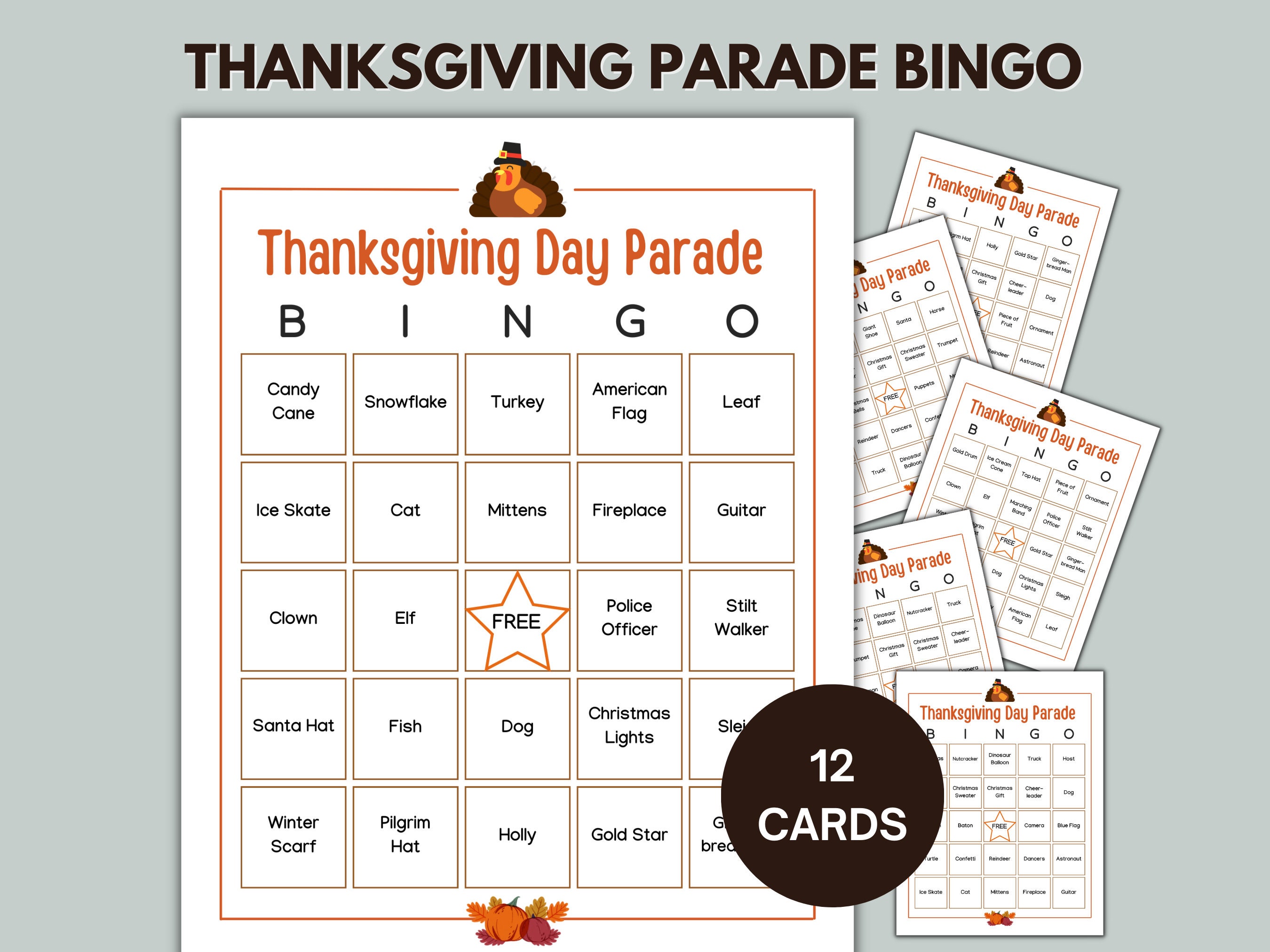 Thanksgiving Parade Bingo Printable Family Activity for Thanksgiving