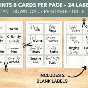 Graduation Candy Bar Sign &amp; Labels | Printable | Graduation Candy ...