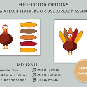 Disguise A Turkey Printable | Thankful Turkey or Build a Turkey ...