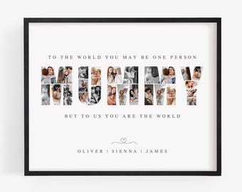 Custom Mummy Photo Collage TEMPLATE, Gift for Mother, Mother's Day Gift, Birthday Present, Edit Yourself DIY Download, Canva Template