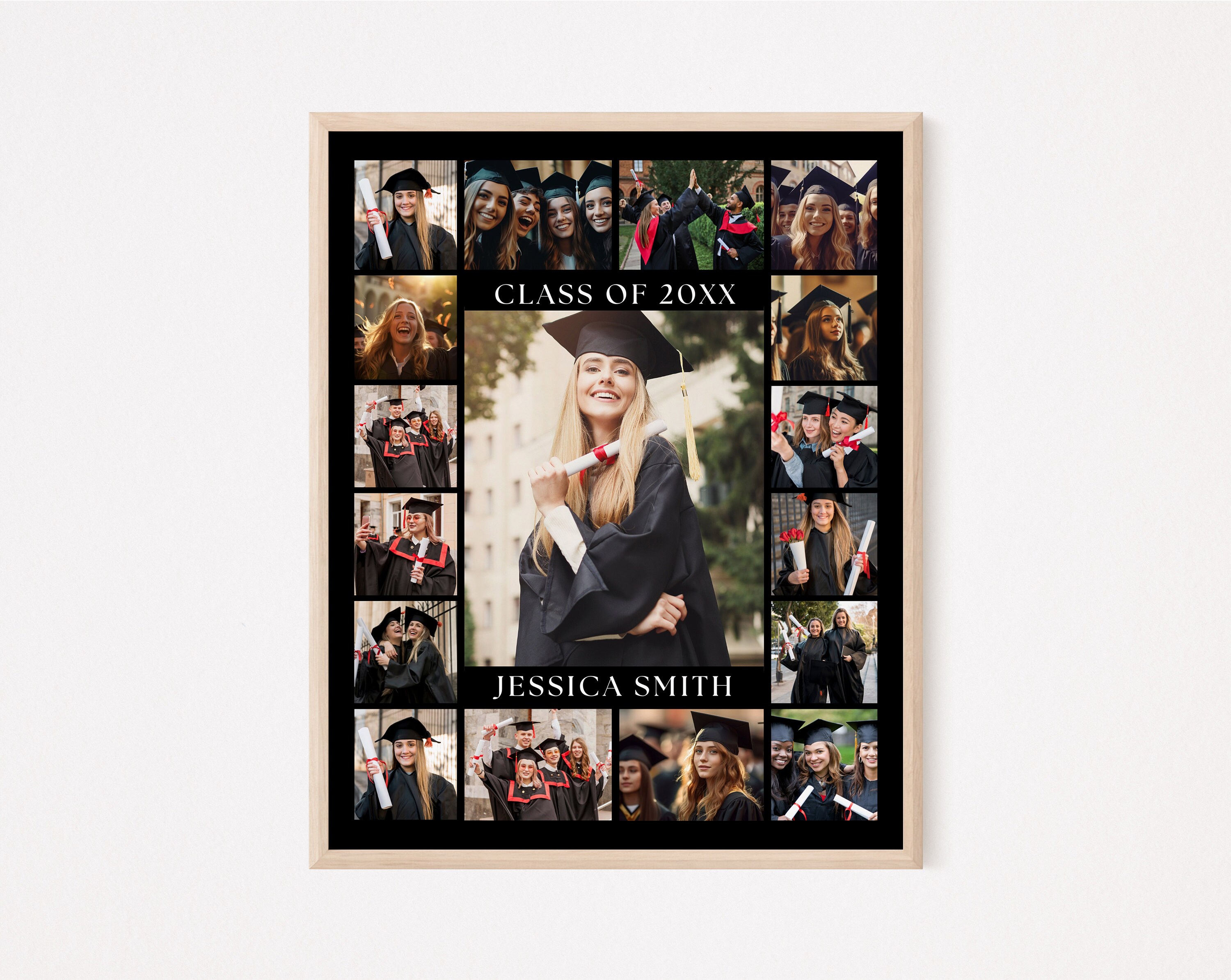 Graduation Photo Collage Examples Graduation Photo Collage TEMPLATE Class of 2026, Personalized Gift for ...