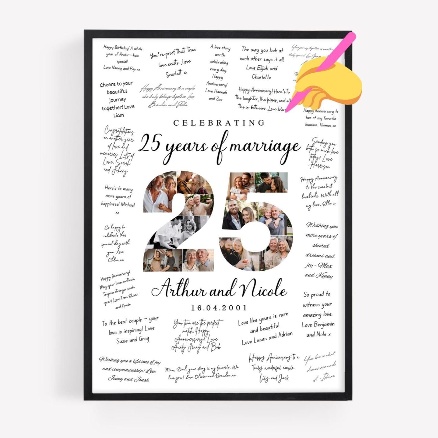 25th Wedding Anniversary Book - Etsy