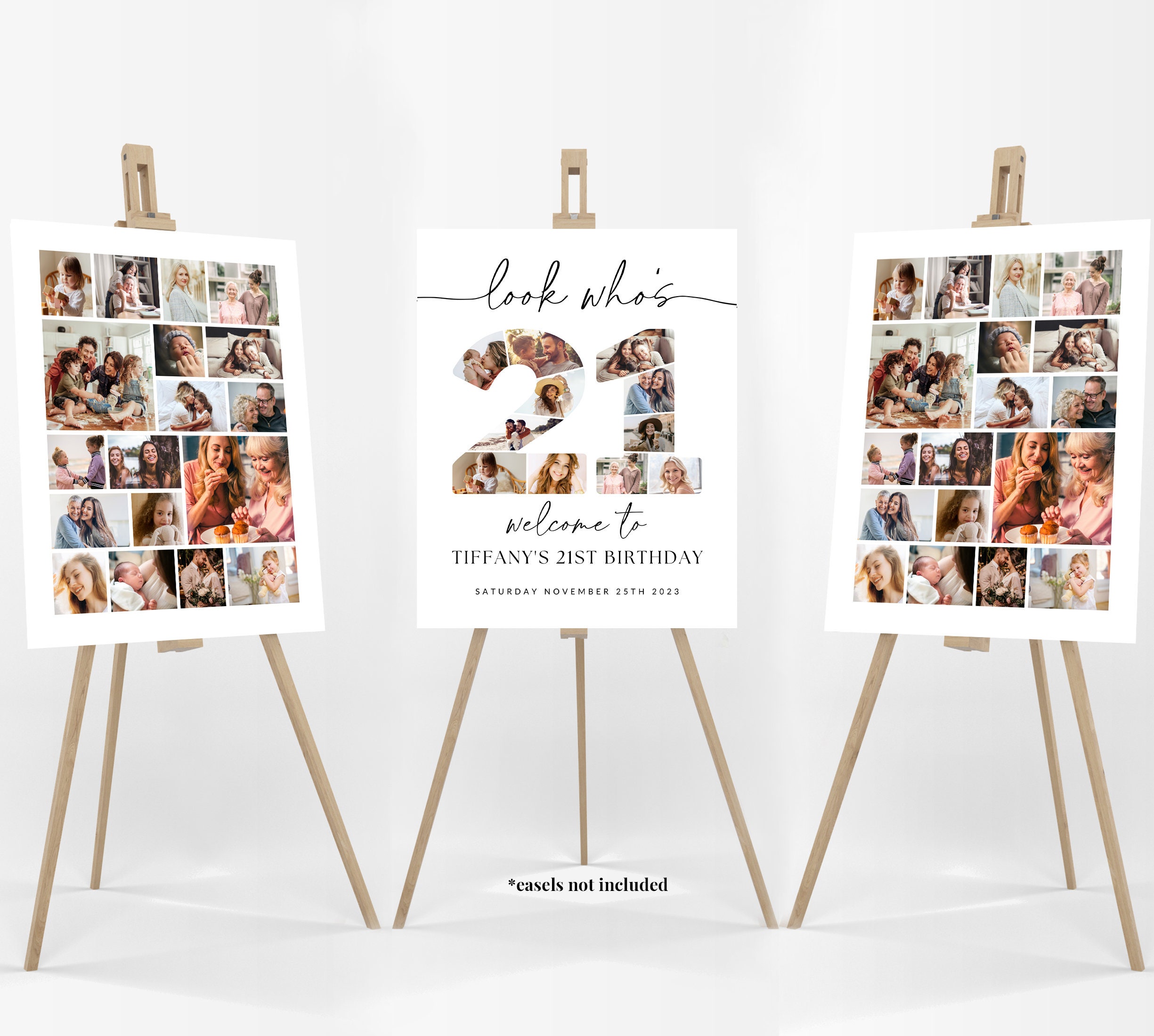 21st Birthday Photo Collage Poster Bundle TEMPLATE Look Etsy 21st Birthday Photo Collage Poster Bundle TEMPLATE Look Etsy