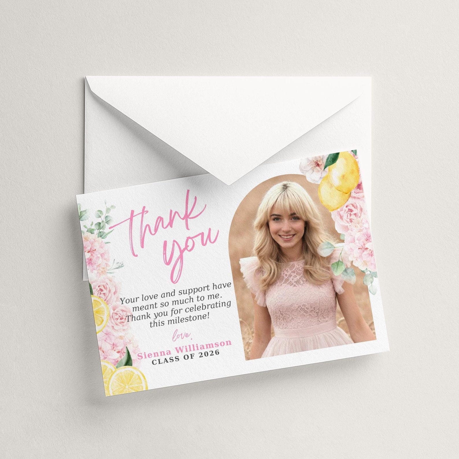 Thanks Fg Graduation Thank You Card Template, Freshly Graduated Theme, Grad ...