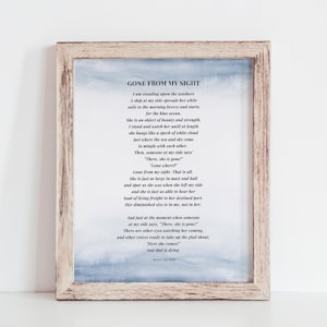 Gone From My Sight Poem Ready to Print, Celebration of Life Poem ...