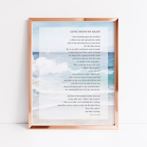 Gone From My Sight Poem Ready to Print, Celebration of Life Poem ...