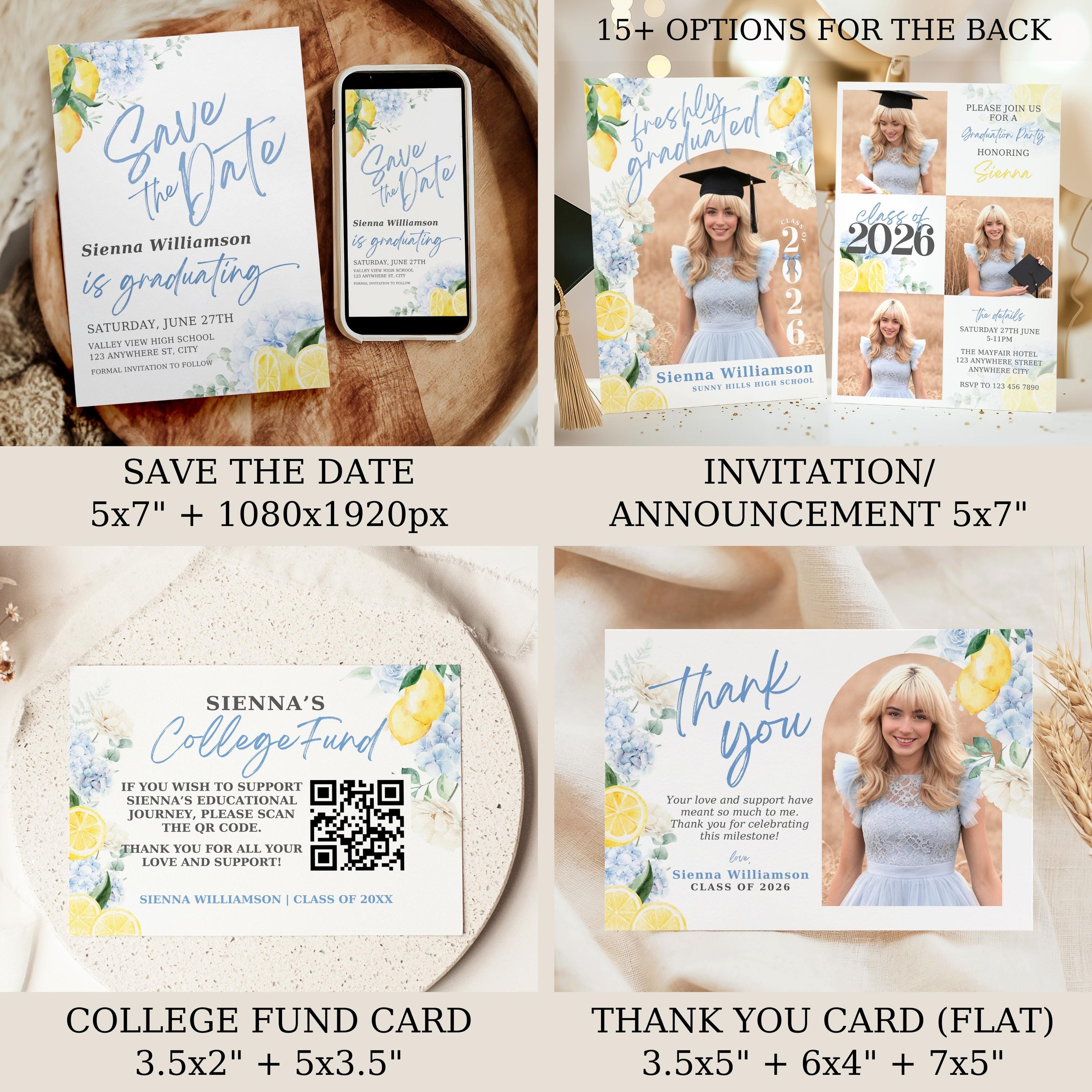 Graduation Party Bundle, Freshly Graduated Party Templates, Grad Party ...