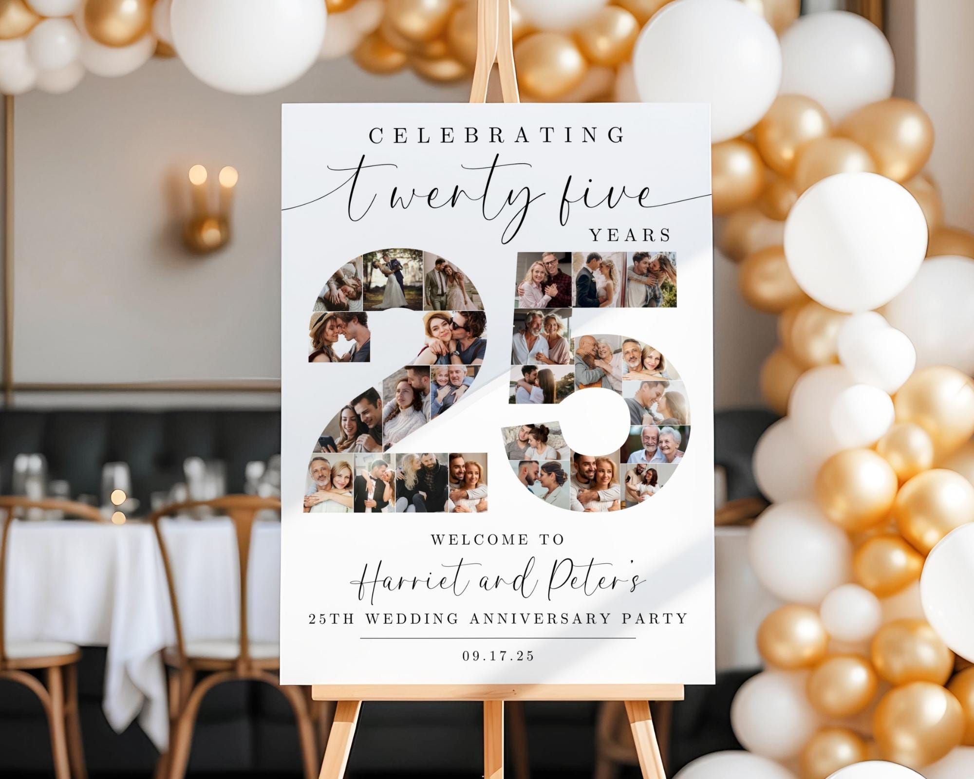 25th Wedding Anniversary Sign - Etsy