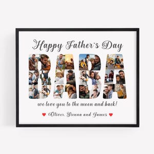 Baba Photo Collage TEMPLATE, Father's Day Gift, Gift for Dad, Birthday Present, Edit Yourself DIY Download, Canva Template