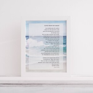 Gone From My Sight Poem Ready to Print, Celebration of Life Poem ...