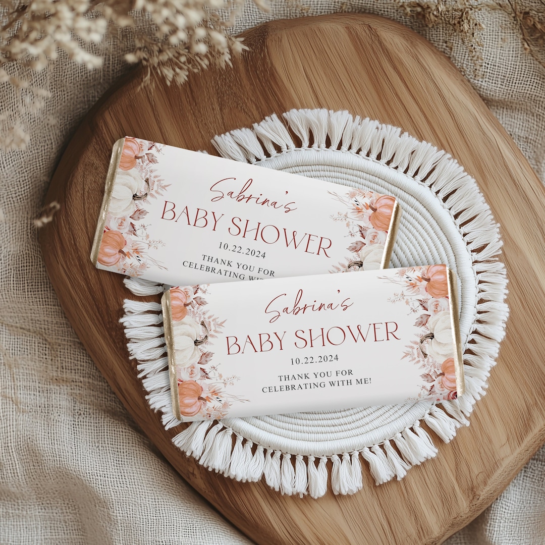 Editable Chocolate Bar Wrapper TEMPLATE, Girl Baby Shower Candy Bar ...