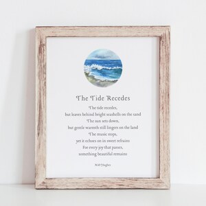 The Tide Recedes Poem Printable, Celebration of Life Poem, Remembrance Poem Digital, Funeral Memorial Poem, Memorial Table Poem