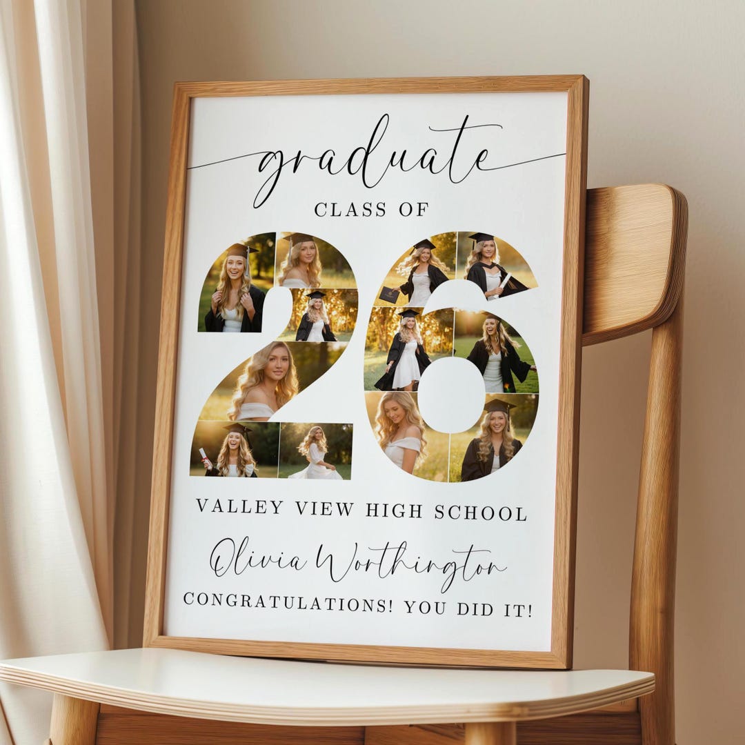 Class of 2026 Graduation Senior Class Gift, Grad Party Welcome Poster ...