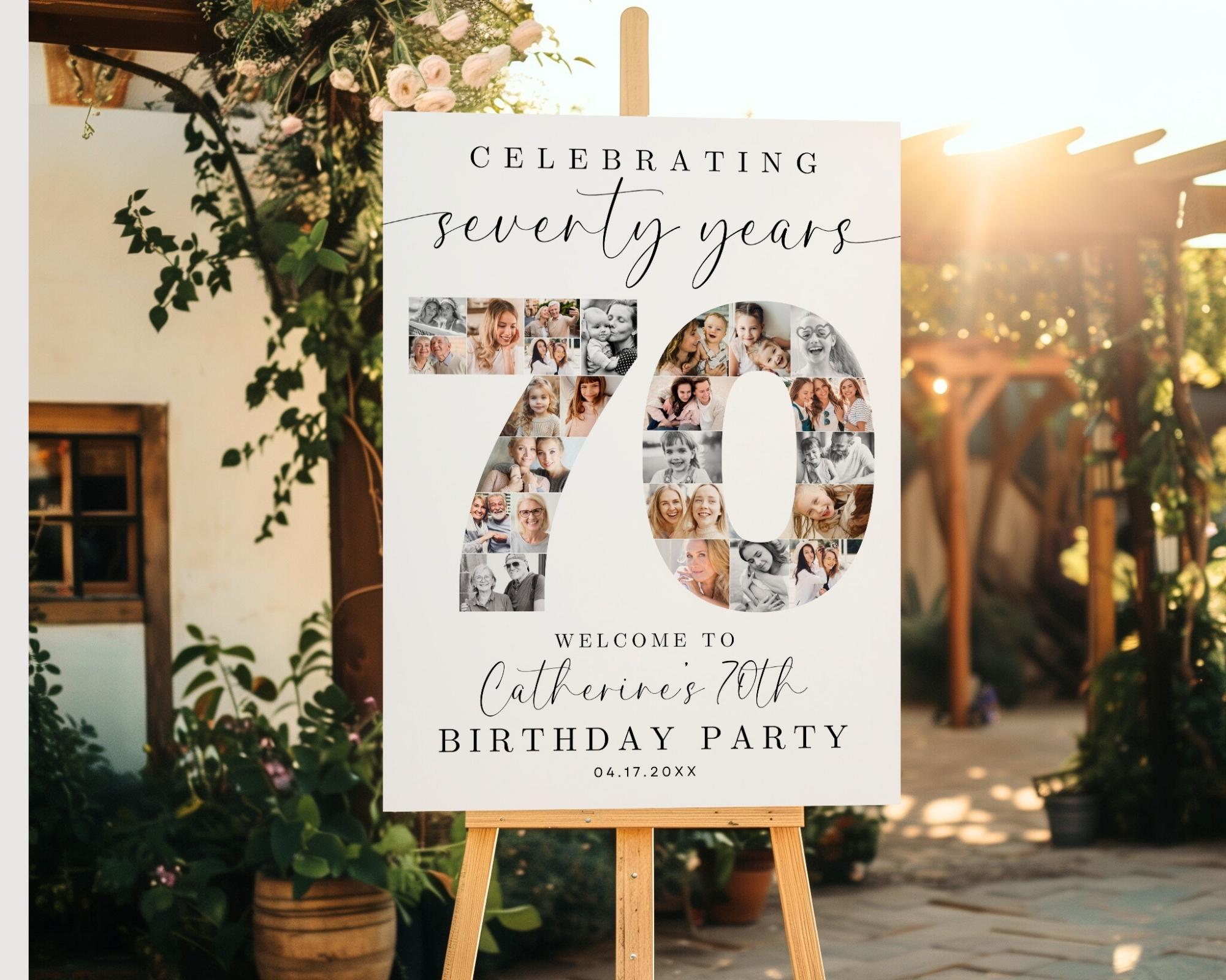 Turning 70 Ideas 70th Birthday Present Lady 70th Birthday Gift For