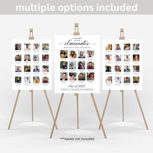 Class Reunion Memorial Poster Template Set to Honor Deceased Classmates, School Reunion, Memorial Poster Display, Remembrance Board