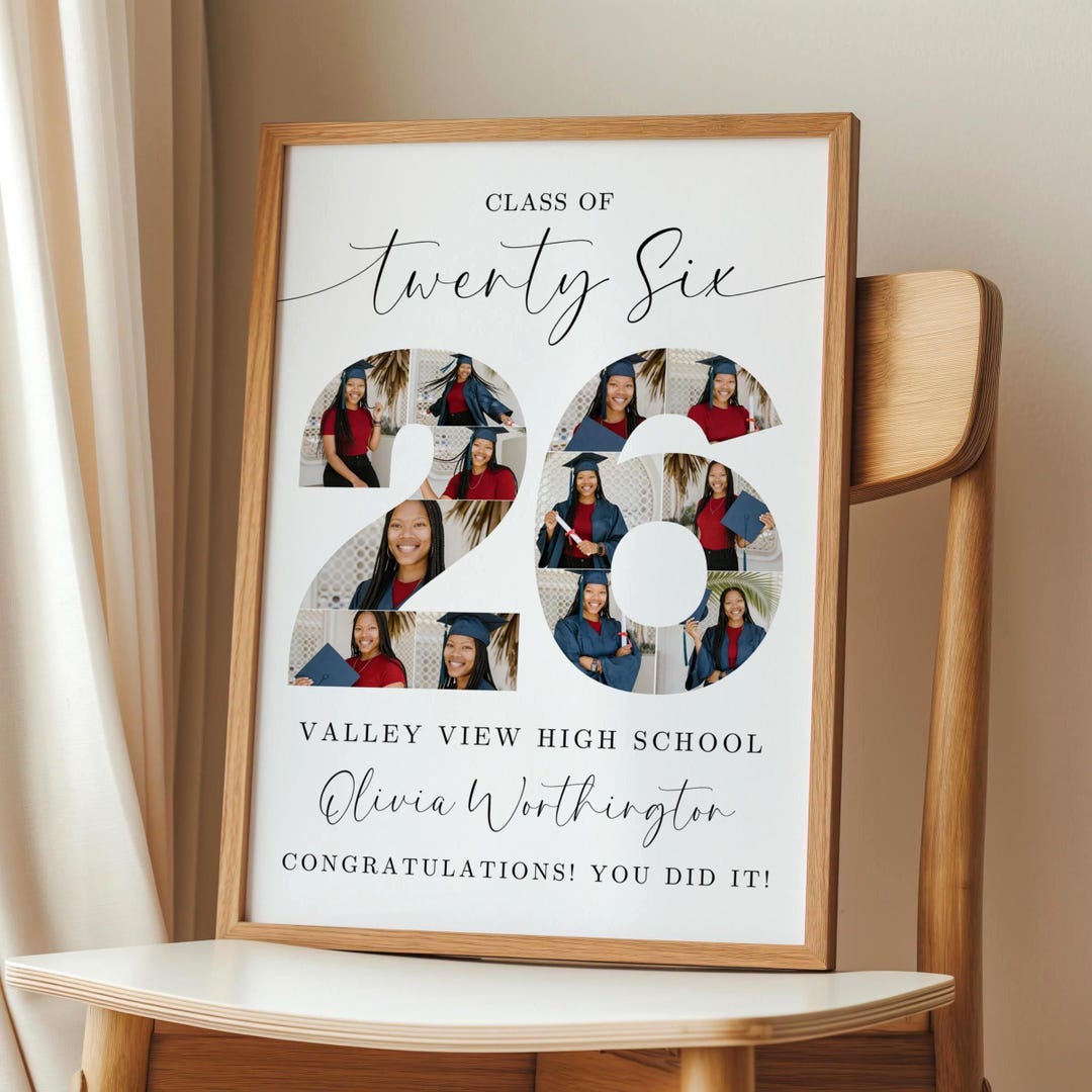 Class of 2026 Graduation Senior Class Gift, Grad Party Welcome Poster ...