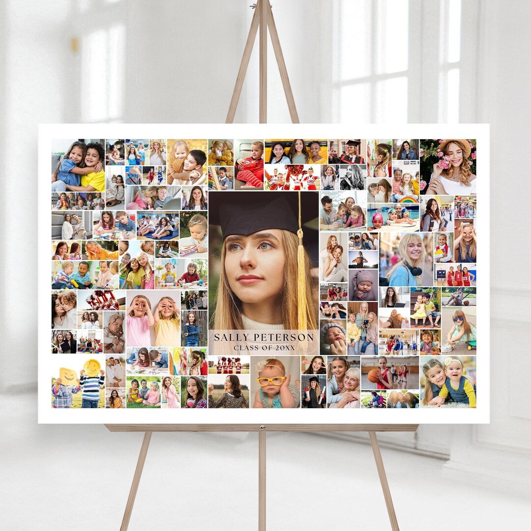 Horizontal Graduation Photo Collage TEMPLATE Class of 2026 ...