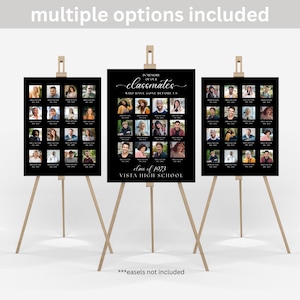Class Reunion Memorial Poster Template Set to Honor Deceased Classmates, School Reunion, Memorial Poster Display, Remembrance Board